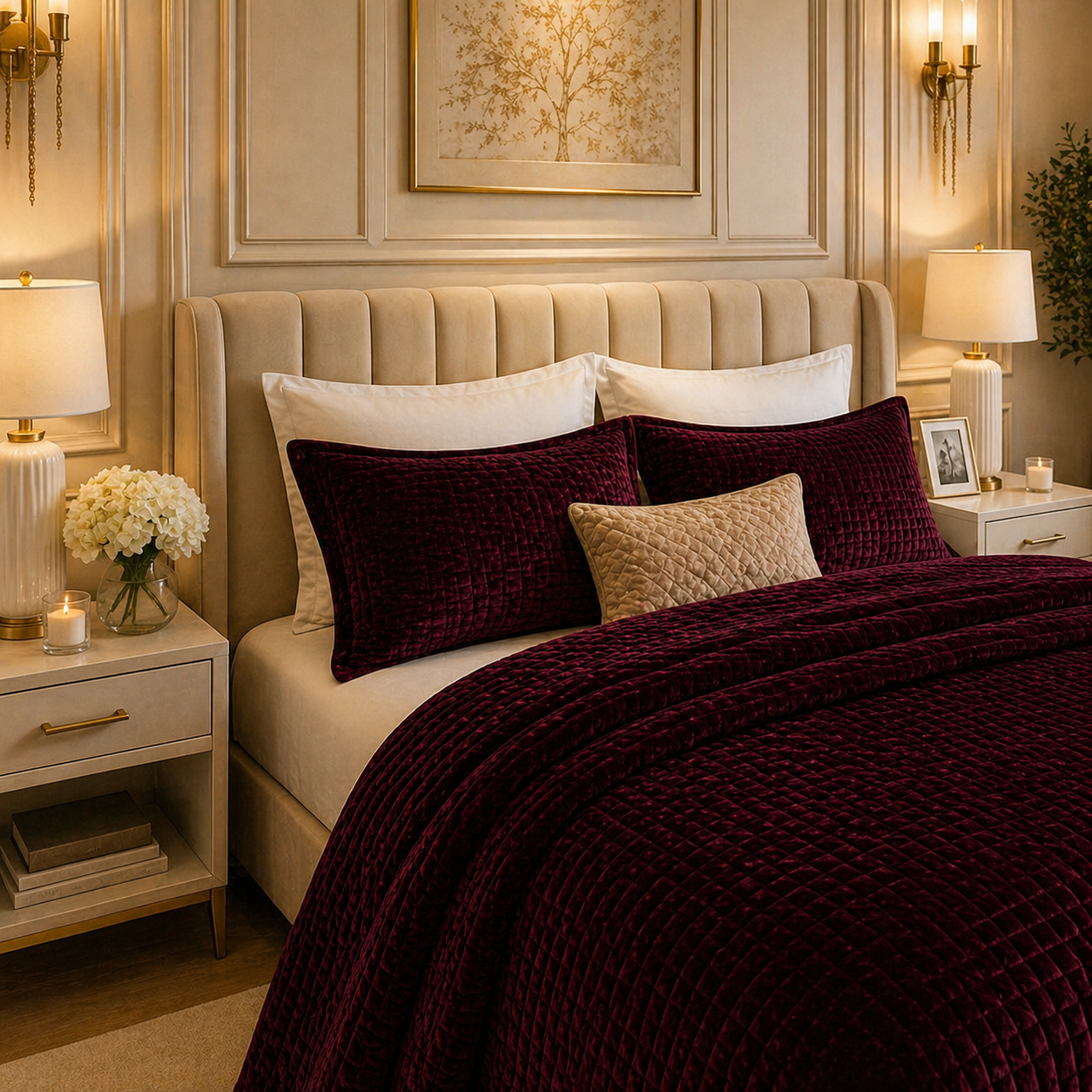 Crest Cashmere Fleece Blanket King Size - Charcoal Rose Colour