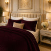 Crest Cashmere Fleece Blanket King Size - Charcoal Rose Colour