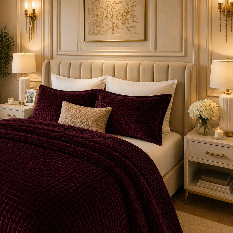 Crest Cashmere Fleece Blanket King Size - Charcoal Rose Colour