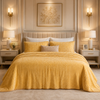 Crest Cashmere Fleece Blanket King Size - Golden Colour