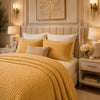 Crest Cashmere Fleece Blanket King Size - Golden Colour
