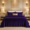 Crest Cashmere Fleece Blanket King Size - Purple Colour