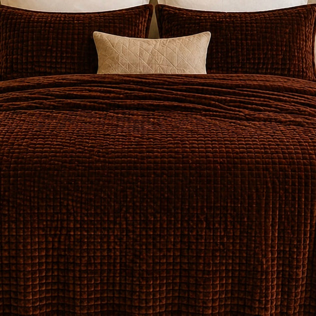 Crest Cashmere Fleece Blanket King Size - Brown Colour