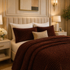 Crest Cashmere Fleece Blanket King Size - Brown Colour
