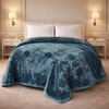 Drift Atlanta Double Bed Cloudy 2 Ply Blanket In Poly - Imperial Teal Colour