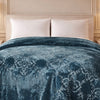 Drift Atlanta Double Bed Cloudy 2 Ply Blanket In Poly - Imperial Teal Colour