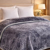 Drift Atlanta Double Bed Cloudy 2 Ply Blanket In Poly - Shadow Slate Colour