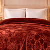 Drift Atlanta Double Bed Cloudy 2 Ply Blanket In Poly - Crimson Heirloom Colour