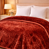Drift Atlanta Double Bed Cloudy 2 Ply Blanket In Poly - Crimson Heirloom Colour