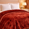 Drift Atlanta Double Bed Cloudy 2 Ply Blanket In Poly - Crimson Heirloom Colour