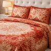 Estella Signature  3 Pcs Bed Spread Set Box - Rust Red Colour