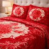 Estella Signature  3 Pcs Bed Spread Set Box - Red Colour