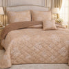 Gold Living Signature Quilted 5 Pcs Bed Spread Set Poly Bag - Bronze Colour