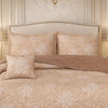 Gold Living Signature Quilted 5 Pcs Bed Spread Set Poly Bag - Bronze Colour