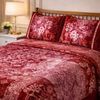 Florent Weave Cloud 4 Pcs Bed Spread Cloudy Set Box - Mahroon Colour