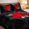 Florent Weave Cloud 4 Pcs Bed Spread Cloudy Set Box - Black Colour
