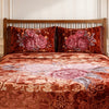 Florent Weave Cloud 4 Pcs Bed Spread Cloudy Set Box - Brown Colour
