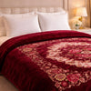 Florent Weave Double Bed 2 Ply Blanket in Poly Bag - Crimson Heirloom Colour