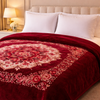 Florent Weave Double Bed 2 Ply Blanket in Poly Bag - Ruby Red Colour