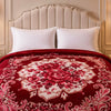 Florent Weave Double Bed 2 Ply Blanket in Poly Bag - Ruby Red Colour