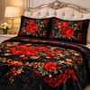 Floridian Weave 4  PCS Bed Spread Set  Box - Charcoal Colour
