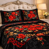 Floridian Weave 4  PCS Bed Spread Set  Box - Charcoal Colour