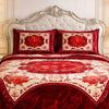 Floridian Weave 4  PCS Bed Spread Set  Box - Mahroon Colour