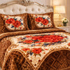 Floridian Weave 4  PCS Bed Spread Set  Box - Burnt Orange Colour