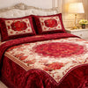 Floridian Weave 4 Pcs Bed Spread Set Box - Mahroon Colour