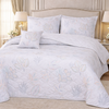 Gold Living Signature Quilted 5 Pcs Bed Spread Set Poly Bag - White Colour