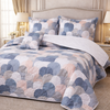 Gold Living Signature Quilted 5 Pcs Bed Spread Set Poly Bag - Blue Colour