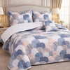 Gold Living Signature Quilted 5 Pcs Bed Spread Set Poly Bag - Blue Colour