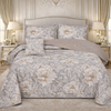 Gold Living Signature Quilted 5 Pcs Bed Spread Set Poly Bag - Gray Colour