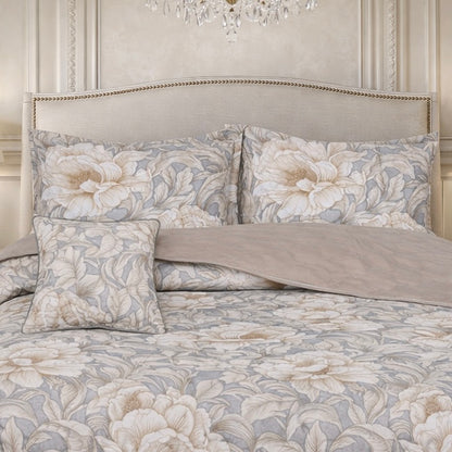 Gold Living Signature Quilted 5 Pcs Bed Spread Set Poly Bag - Gray Colour