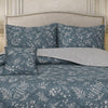 Gold Living Signature Quilted 5 Pcs Bed Spread Set Poly Bag - Slate Blue Colour