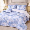 Gold Living Signature Quilted 5 Pcs Bed Spread Set Poly Bag - Sky Blue Colour
