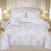 Gold Living Signature Quilted 5 Pcs Bed Spread Set Poly Bag - White Colour