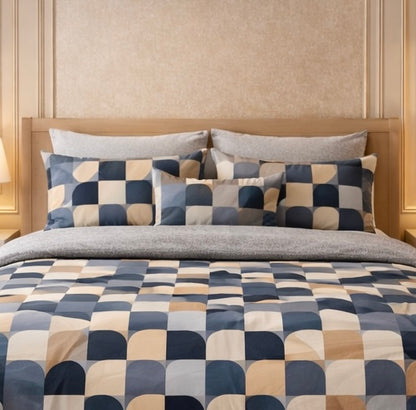 Gold Living Signature 5 Pcs Fitted Bed Sheet Set Poly Bag - Geometric colour