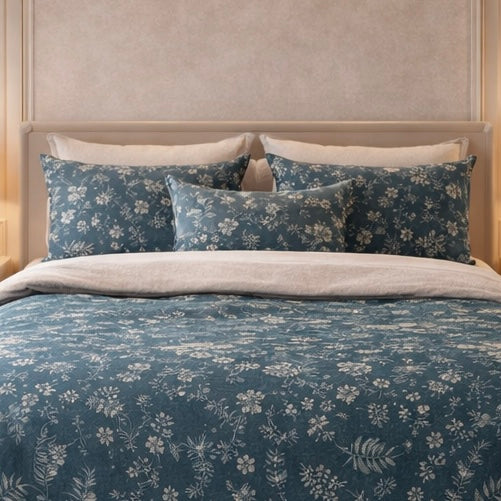 Gold Living Signature 5 Pcs Fitted Bed Sheet Set Poly Bag - Midnight Navy Colour