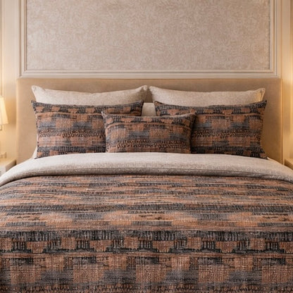Gold Living Signature 5 Pcs Fitted Bed Sheet Set Poly Bag - Dark Brown Colour