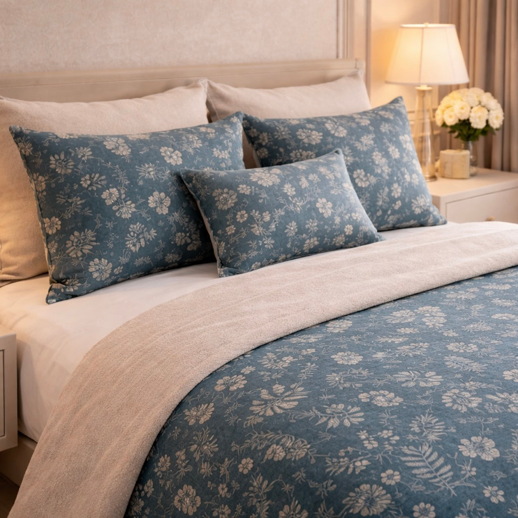 Gold Living Signature 5 Pcs Fitted Bed Sheet Set Poly Bag - Midnight Navy Colour