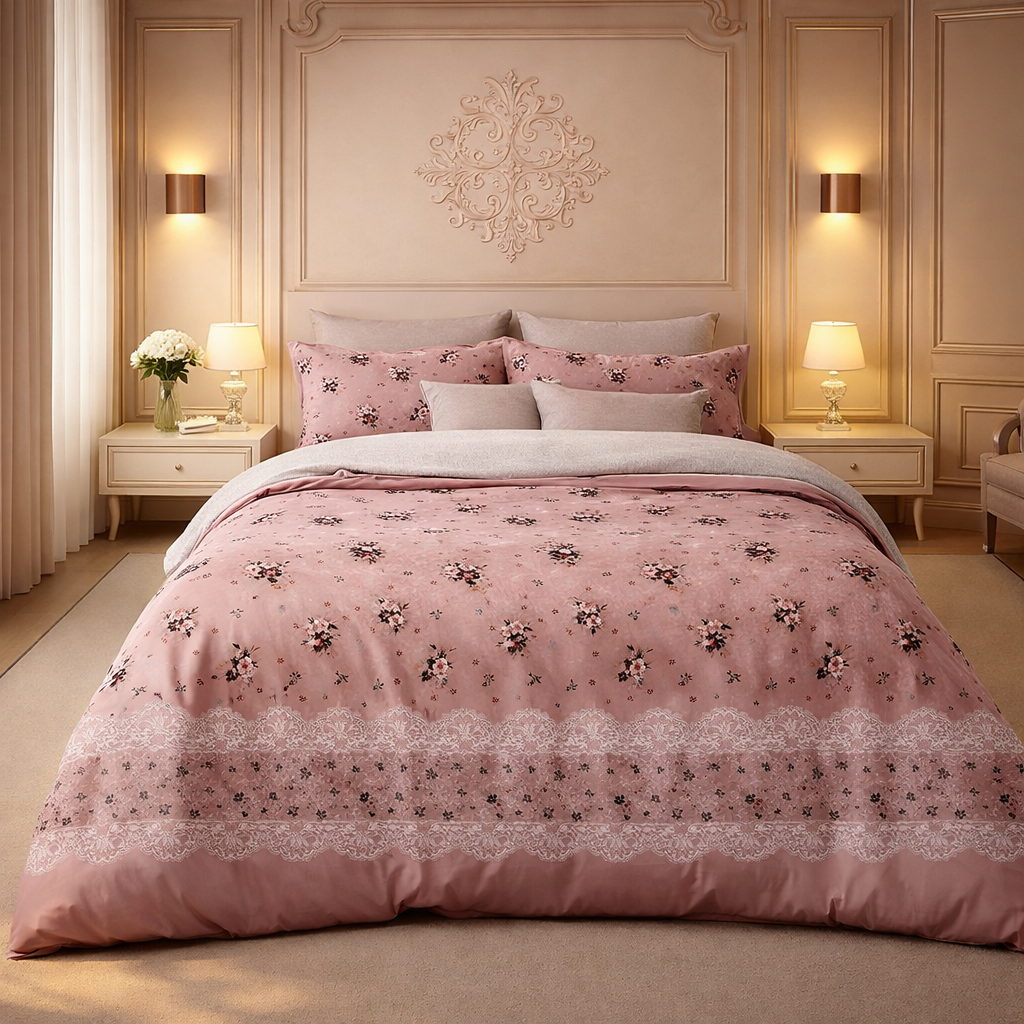 Gold Living Signature 3 Pcs Bed Sheet Set - Pink Colour