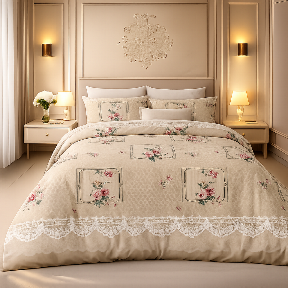 Gold Living Signature 3 Pcs Bed Sheet Set - Beige Colour