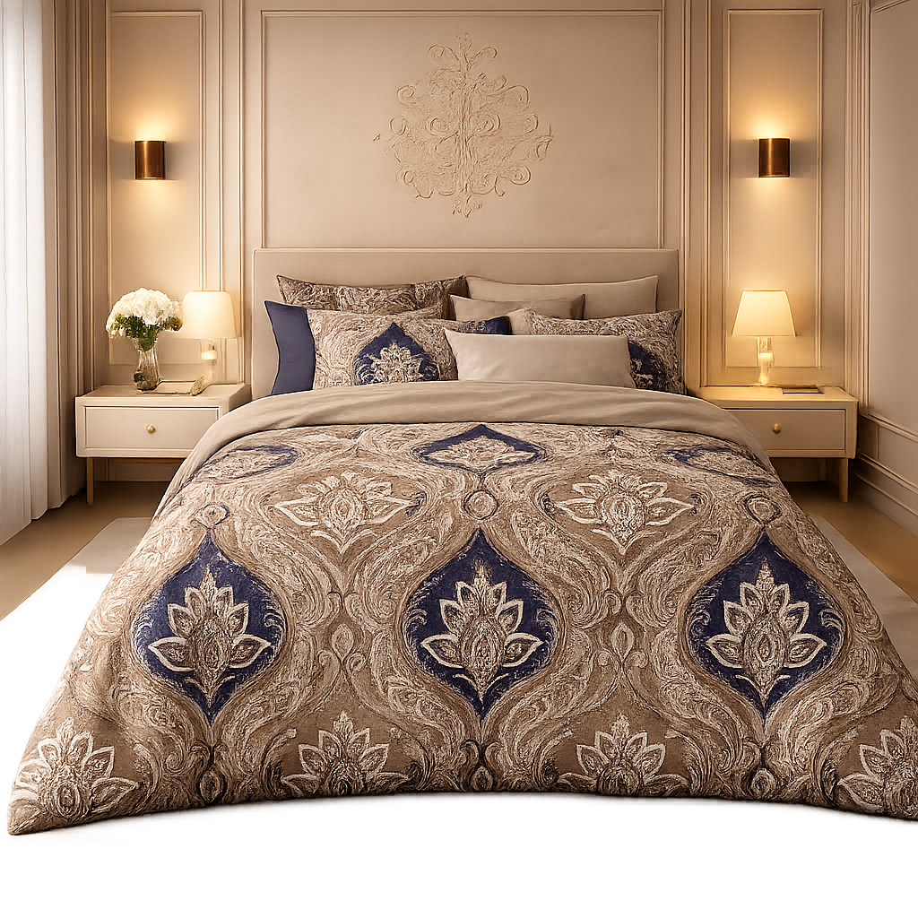 Gold Living Signature 3 Pcs Bed Sheet Set - Brown Colour