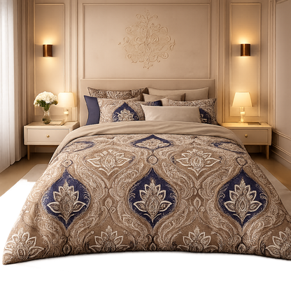 Gold Living Signature 3 Pcs Bed Sheet Set - Brown Colour