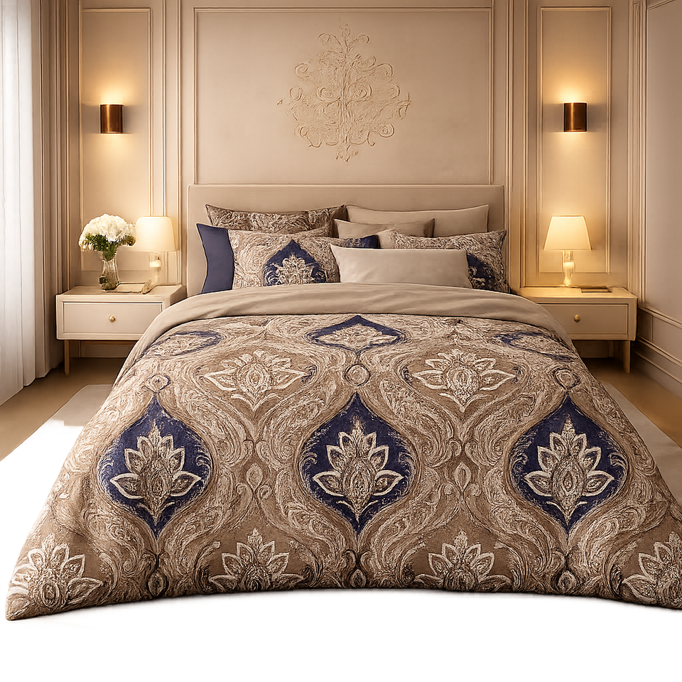 Gold Living Signature 3 Pcs Bed Sheet Set - Brown Colour