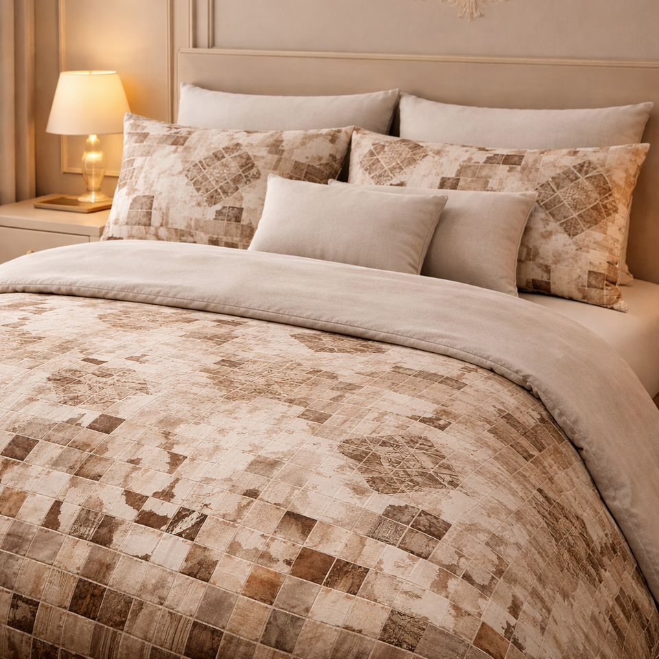 Gold Living Signature 3 Pcs Bed Sheet Set - Taupe Colour