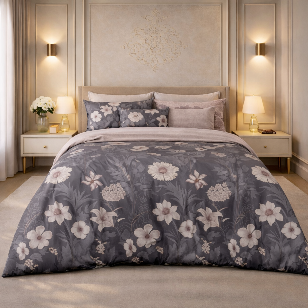 Gold Living Signature 3 Pcs Bed Sheet Set - Dark Gray Colour