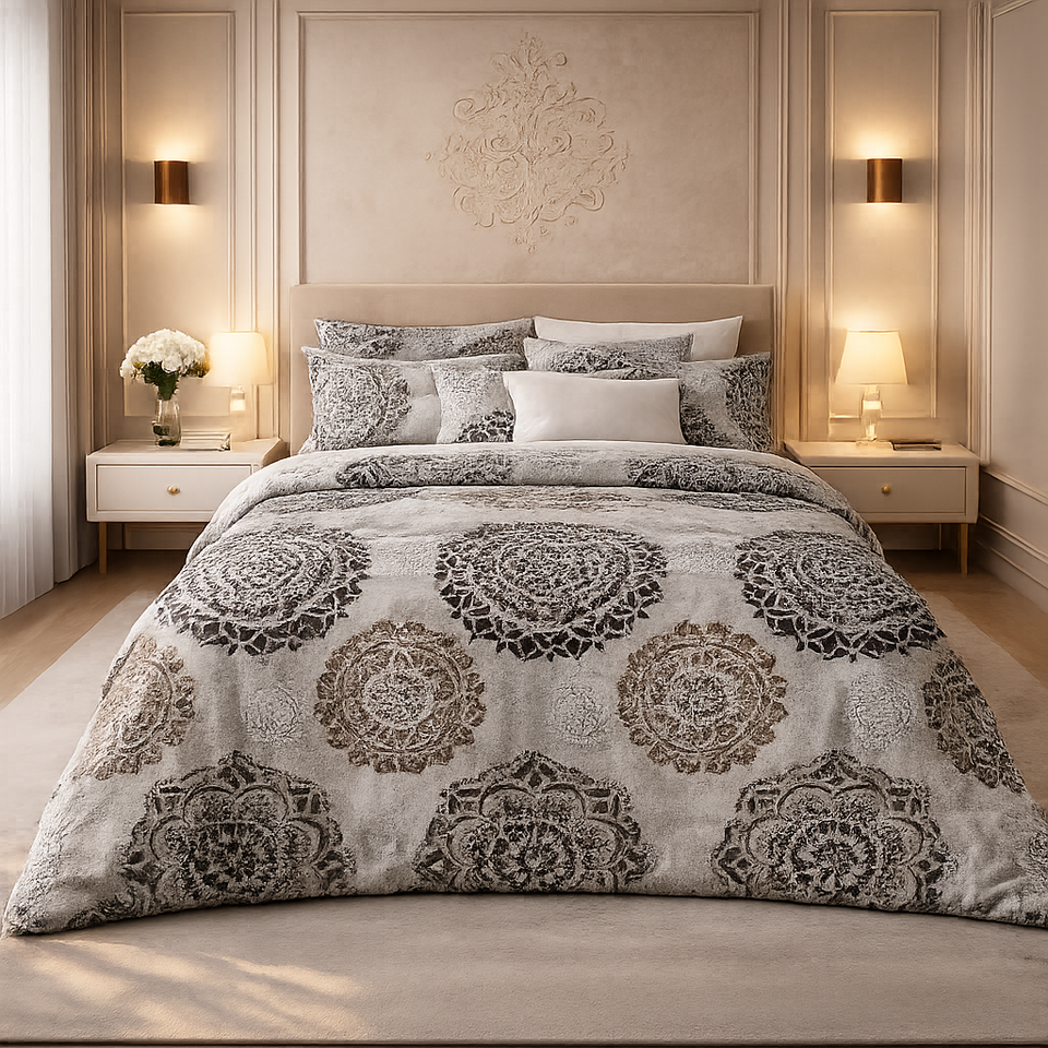 Gold Living Signature 3 Pcs Bed Sheet Set - Greige Colour