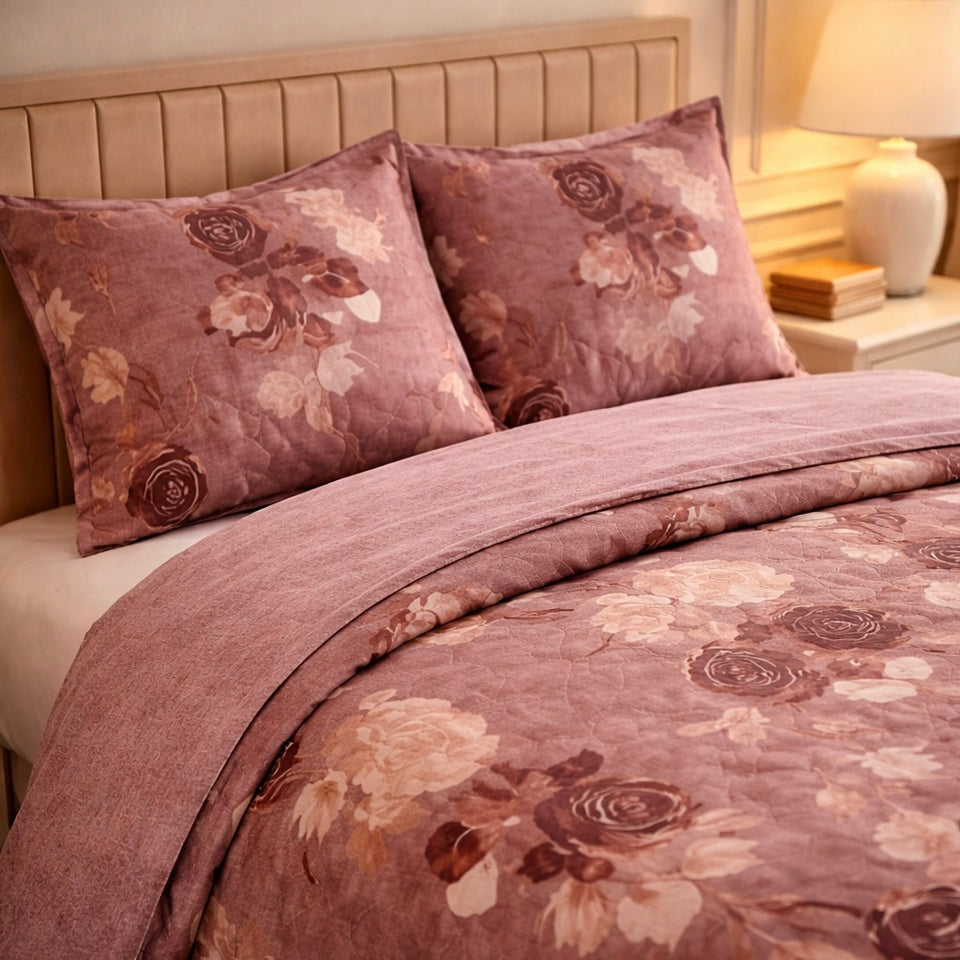 Gold Living Signature 3 Pcs Bed Sheet Set - Rose Quartz Colour
